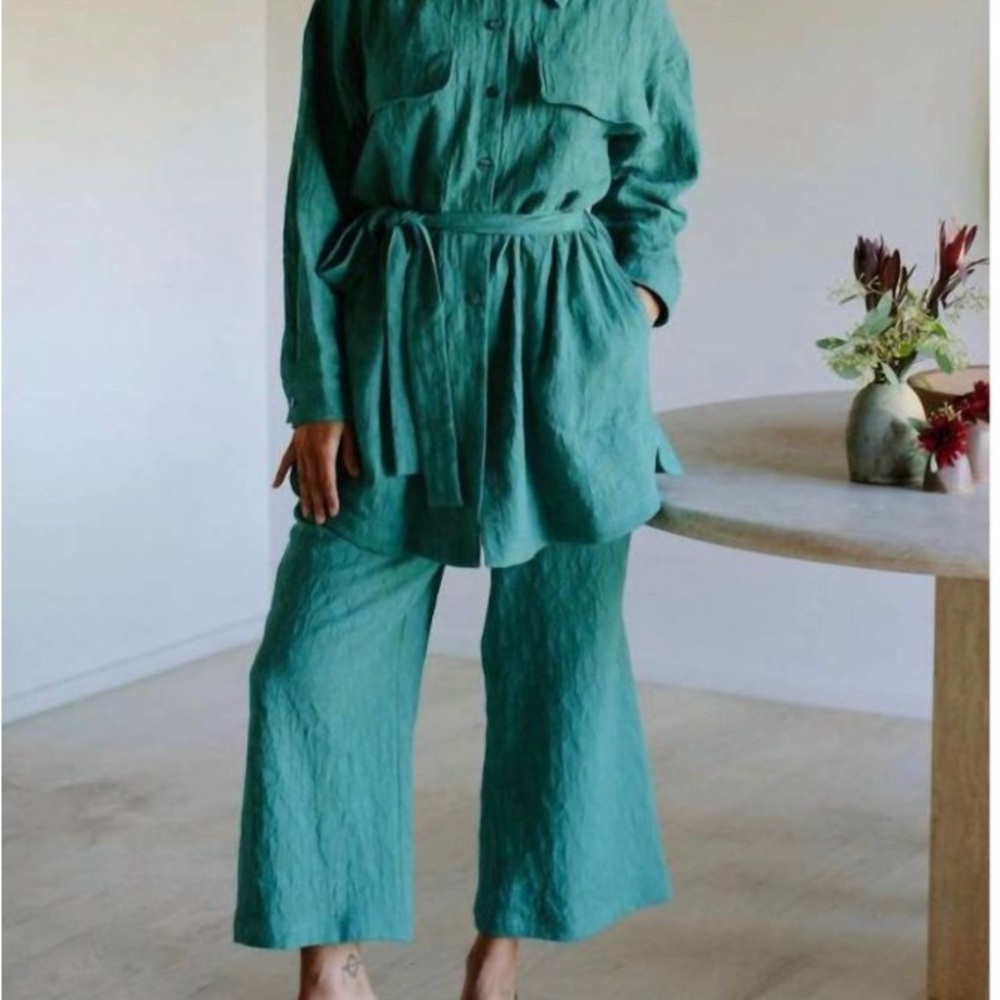 NWT Rachel Pally Emerald Jacquard Indy Jacket, size S (matching pants avail! XS)